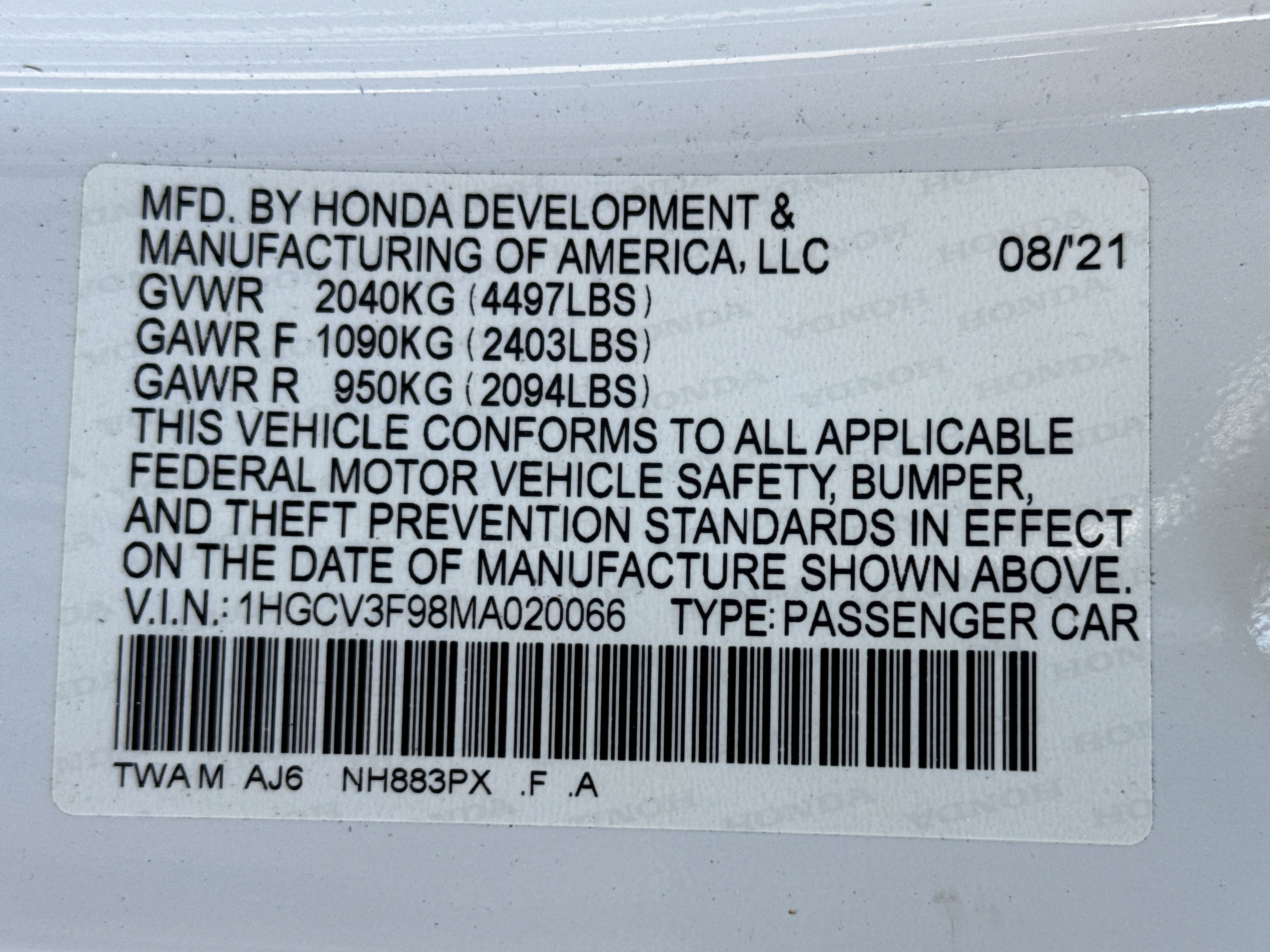 Used 2021 Honda Accord Touring image 34