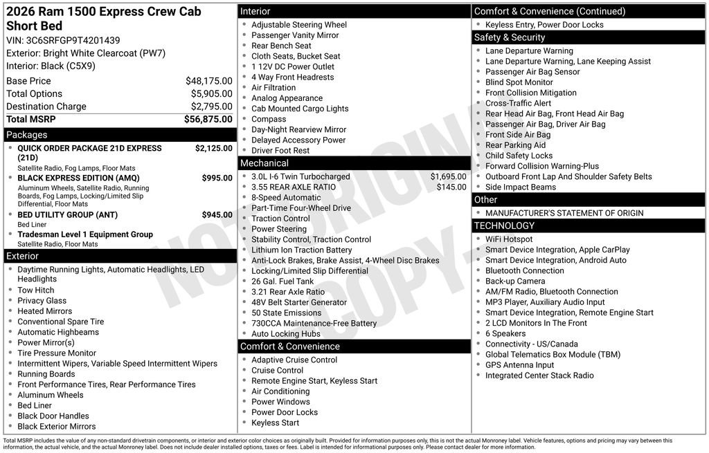 New 2026 RAM 1500 Express AWD/4WD image 30