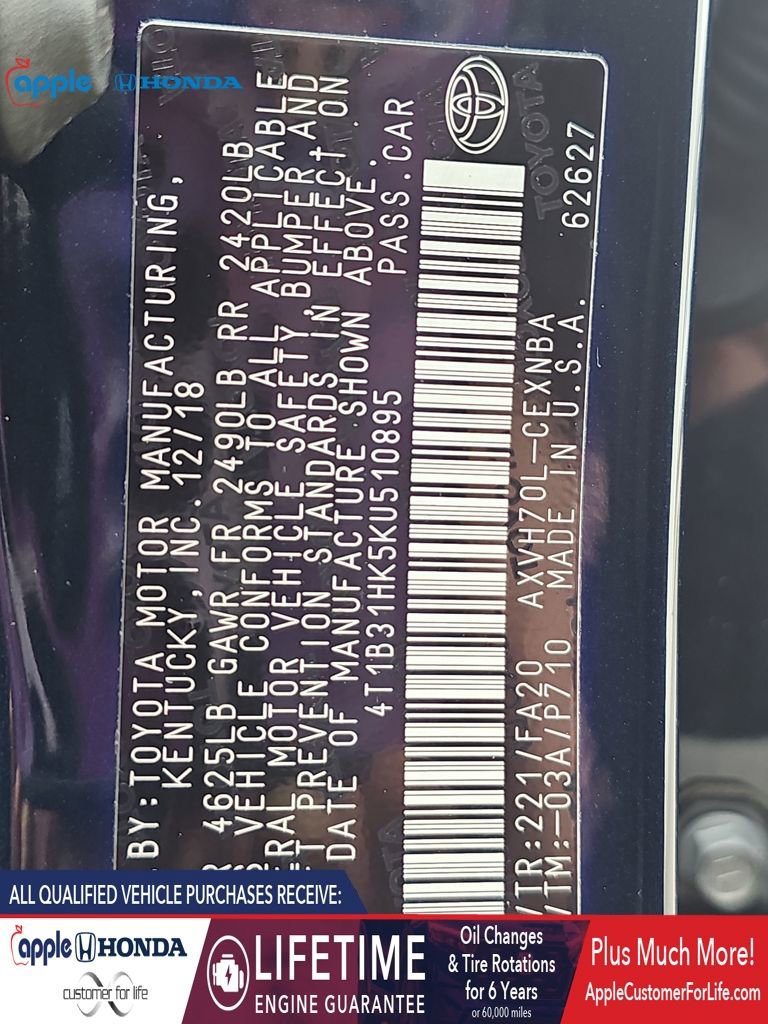 Used 2019 Toyota Camry LE image 25