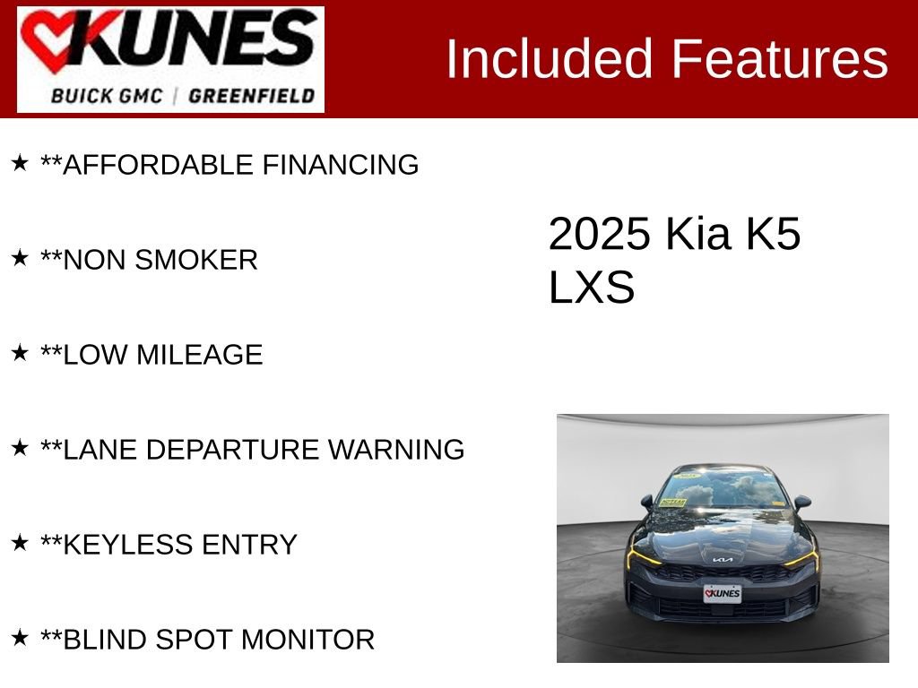 Used 2025 Kia K5 LXS FWD image 3