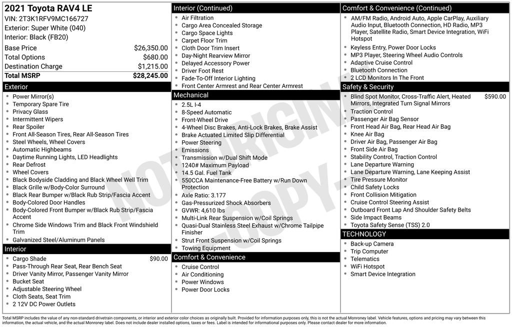 Used 2021 Toyota RAV4 LE image 30