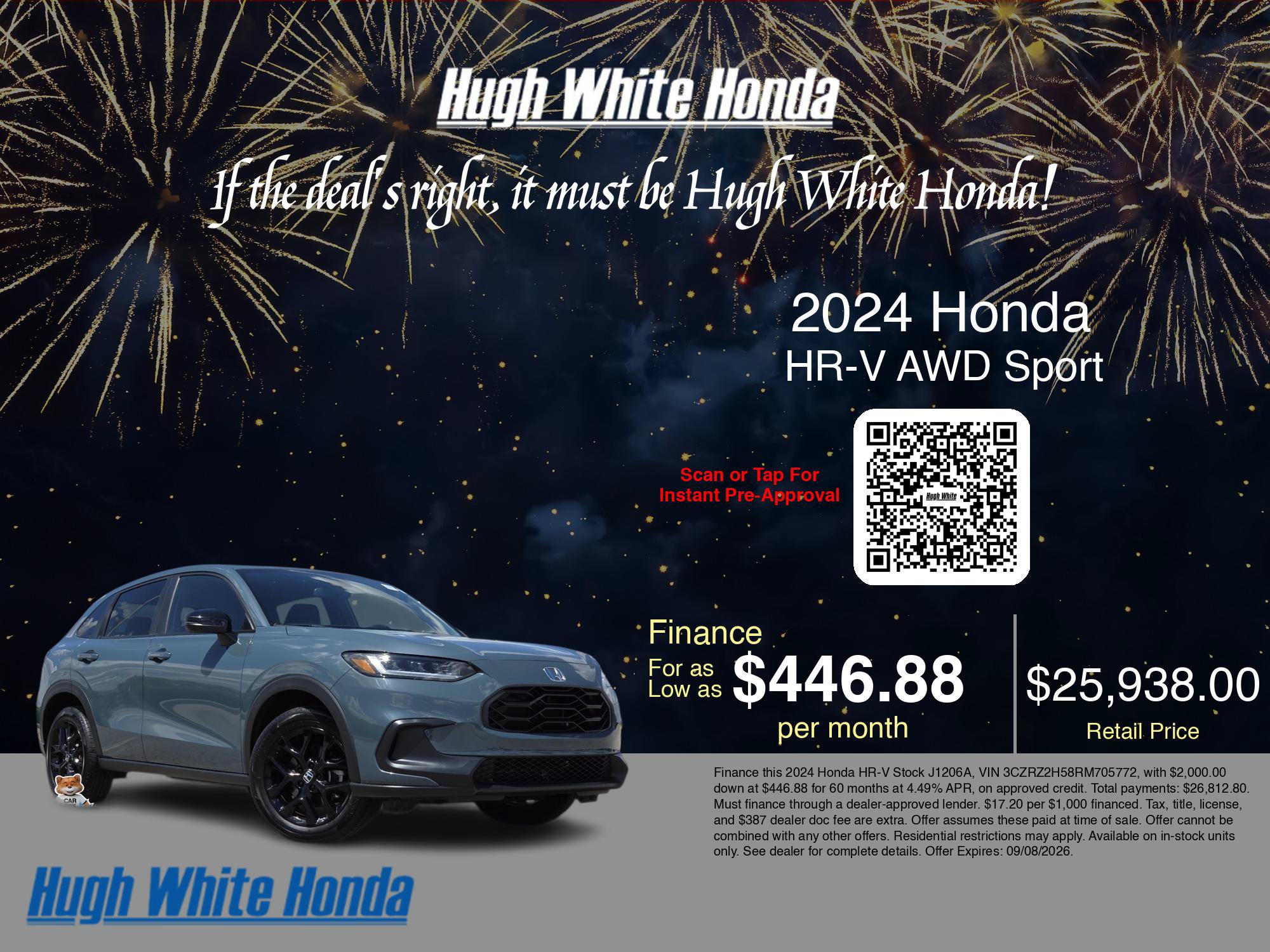 Used 2024 Honda HR-V Sport image 3