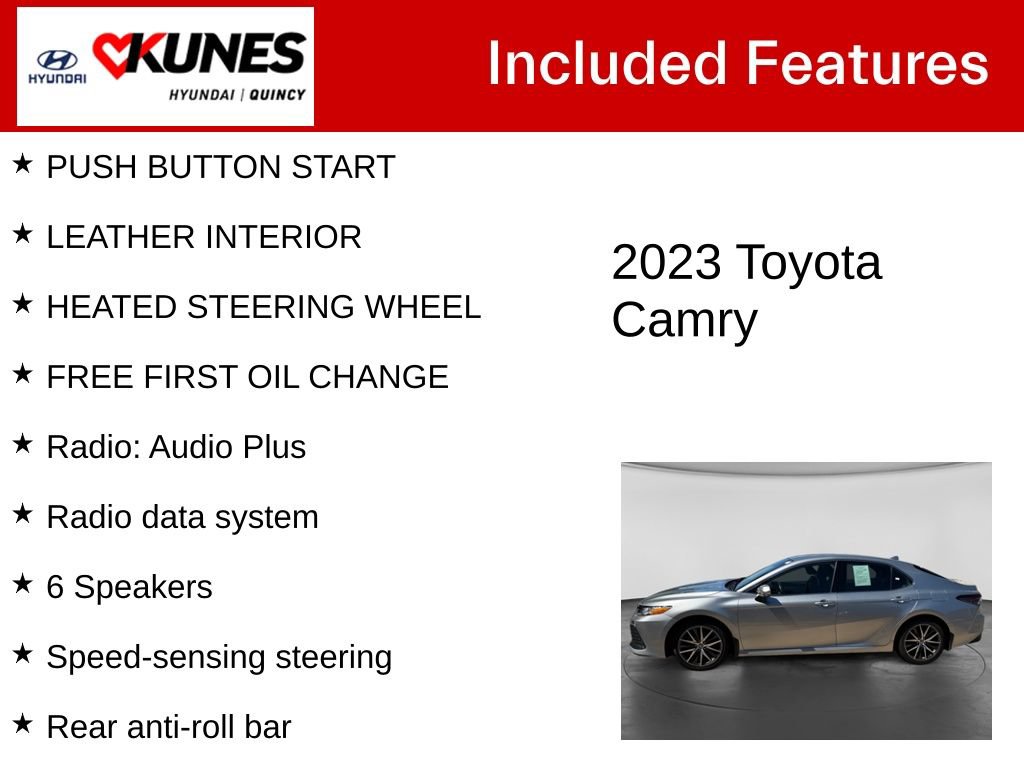 Used 2023 Toyota Camry XLE w/ Cold Weather Package FWD image 3