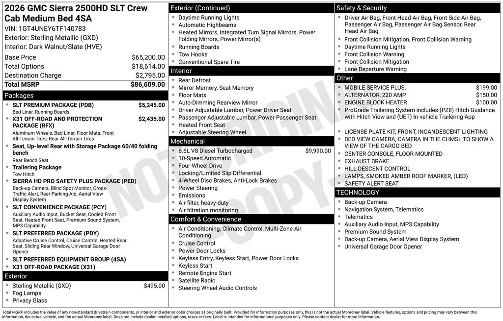 New 2026 GMC Sierra 2500 SLT w/ SLT Premium Package image 23