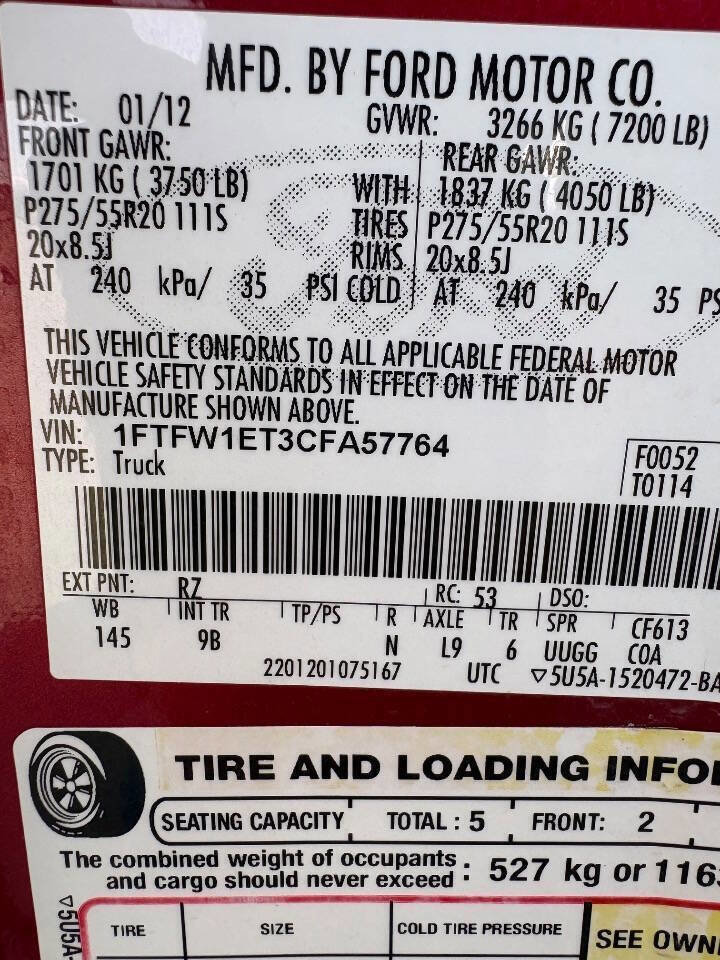 Used 2012 Ford F150 Platinum image 10