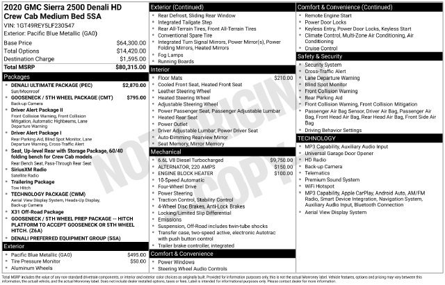 Certified 2020 GMC Sierra 2500 Denali w/ Denali Ultimate Package AWD/4WD image 10