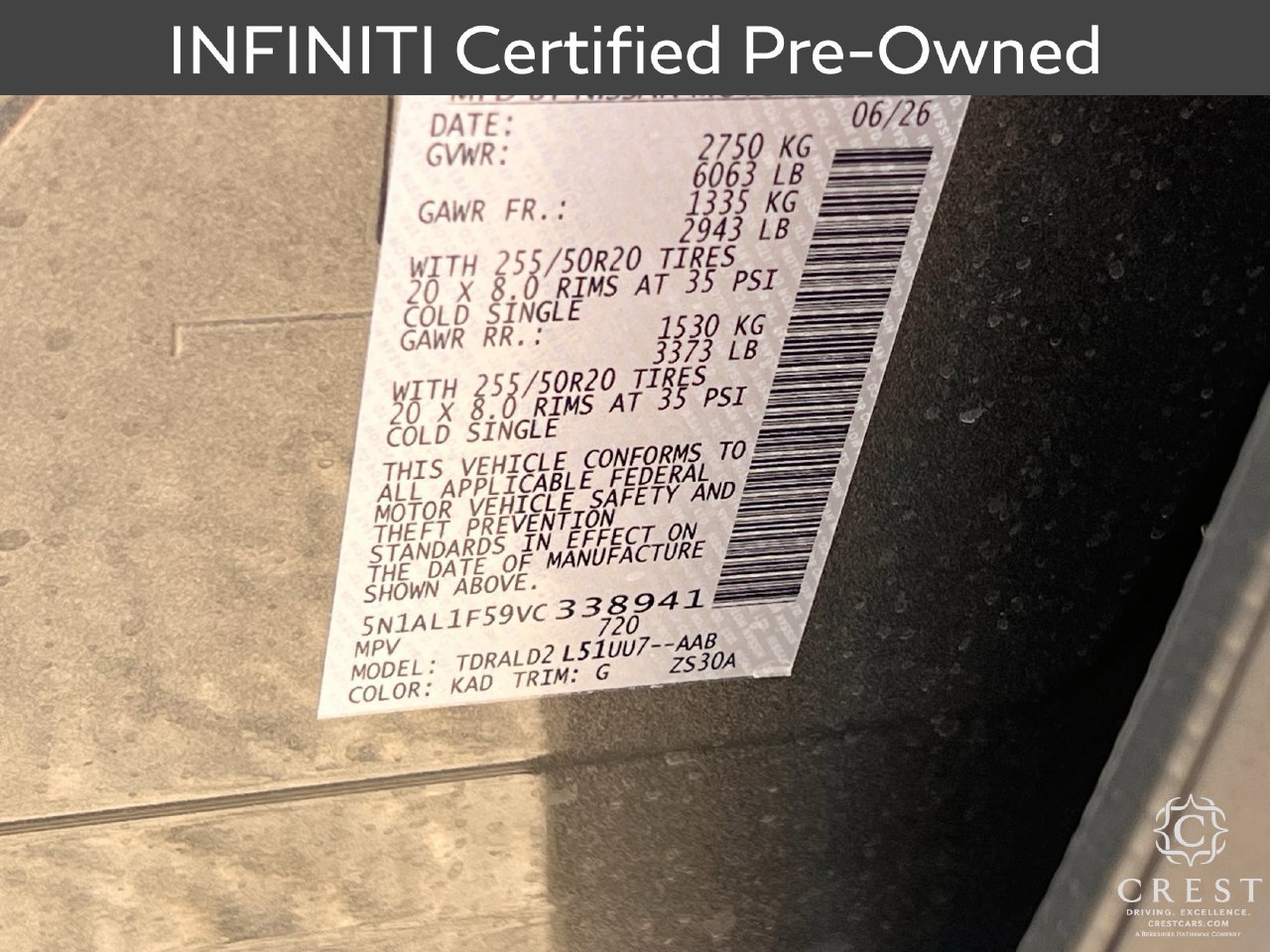 Certified 2027 INFINITI QX60 Luxe w/ Cargo Package FWD image 33