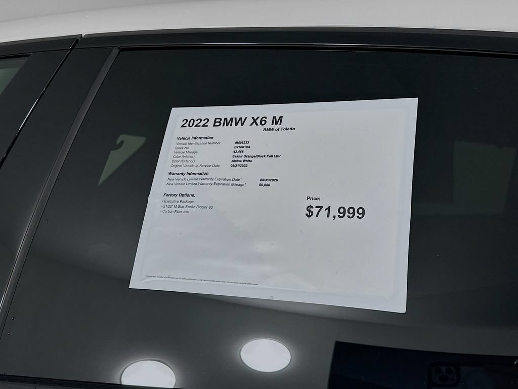 Used 2022 BMW X6 M w/ Executive Package AWD/4WD image 12