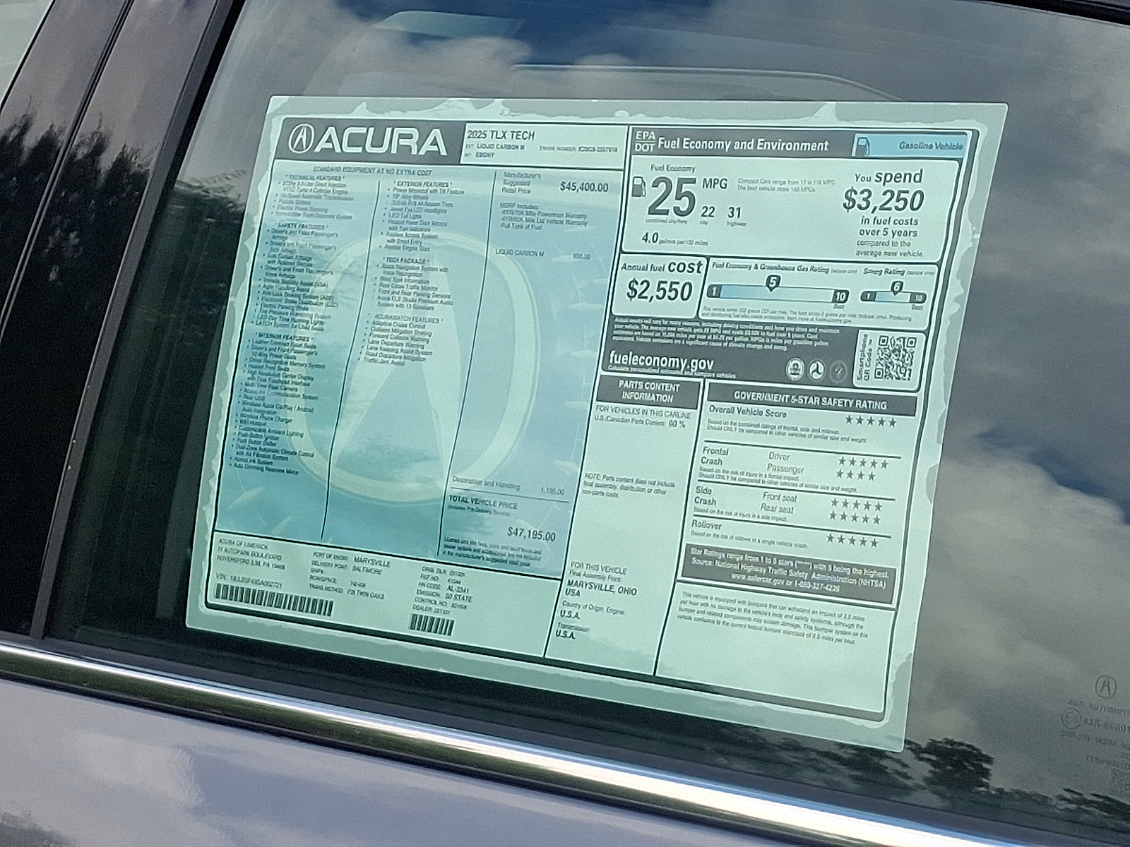 New 2025 Acura TLX w/ Technology Package FWD image 13