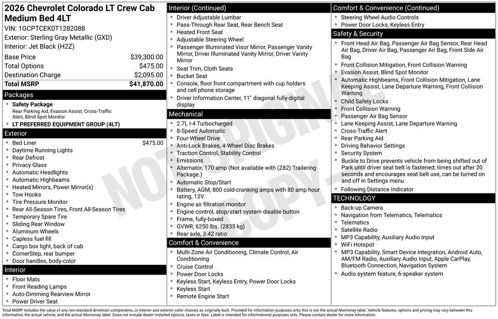 New 2026 Chevrolet Colorado LT AWD/4WD image 25