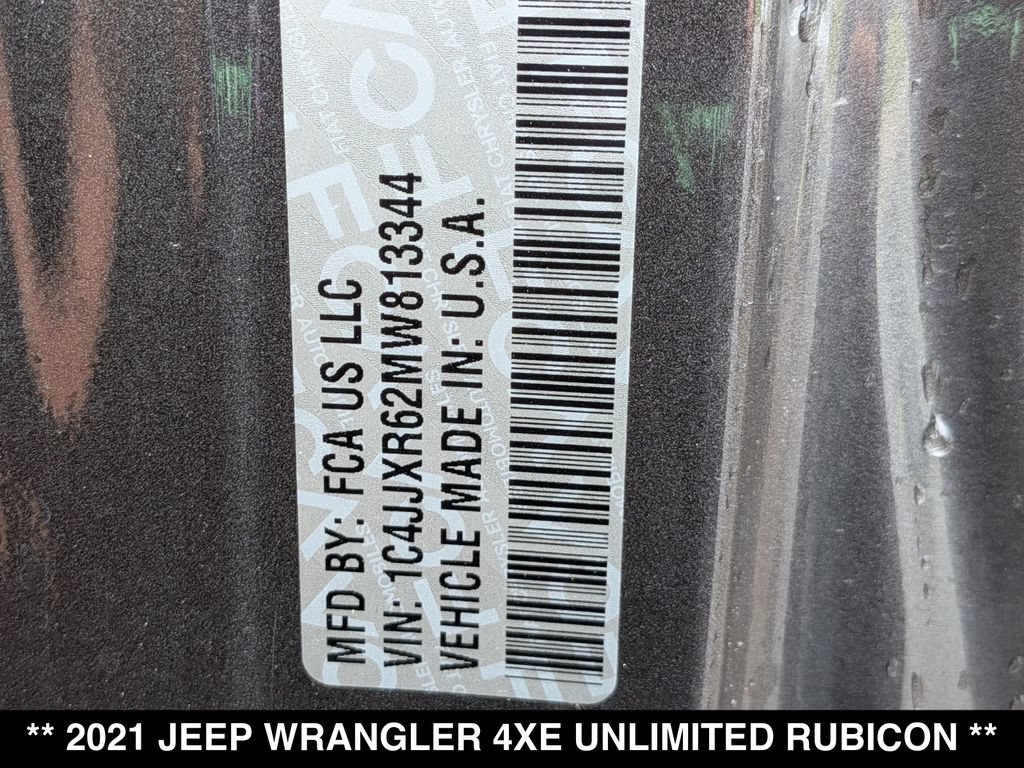 Used 2021 Jeep Wrangler Unlimited Rubicon 4xe w/ Steel Bumper Group AWD/4WD image 30