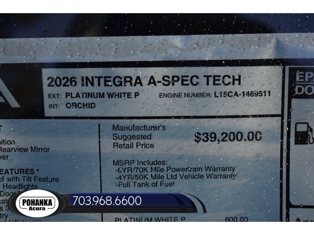 New 2026 Acura Integra A-Spec w/ Technology Package FWD image 38