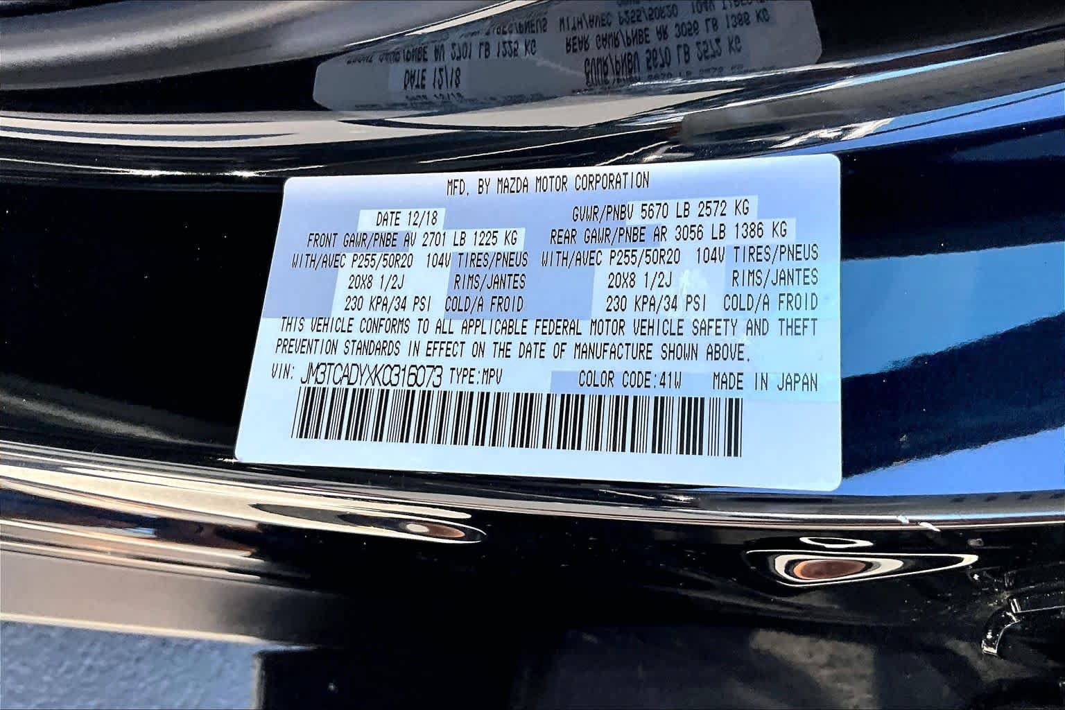 Used 2019 MAZDA CX-9 Grand Touring FWD image 34