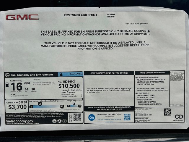 New 2027 GMC Yukon Denali w/ Denali Reserve Package AWD/4WD image 21