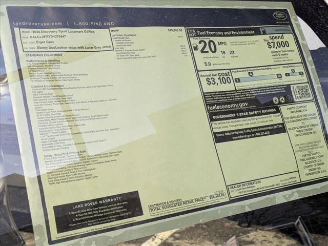 New 2026 Land Rover Discovery Sport Landmark image 20