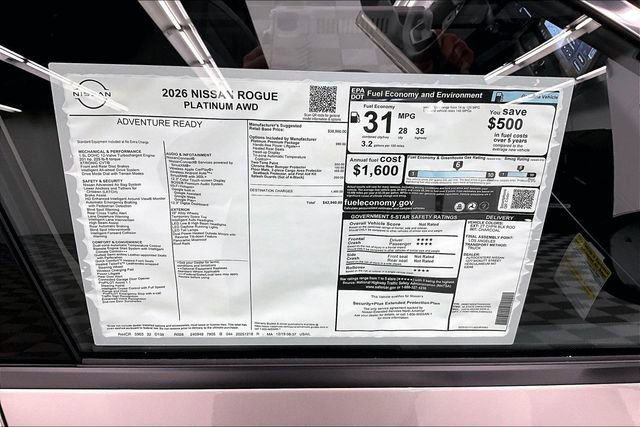 New 2026 Nissan Rogue Platinum image 38