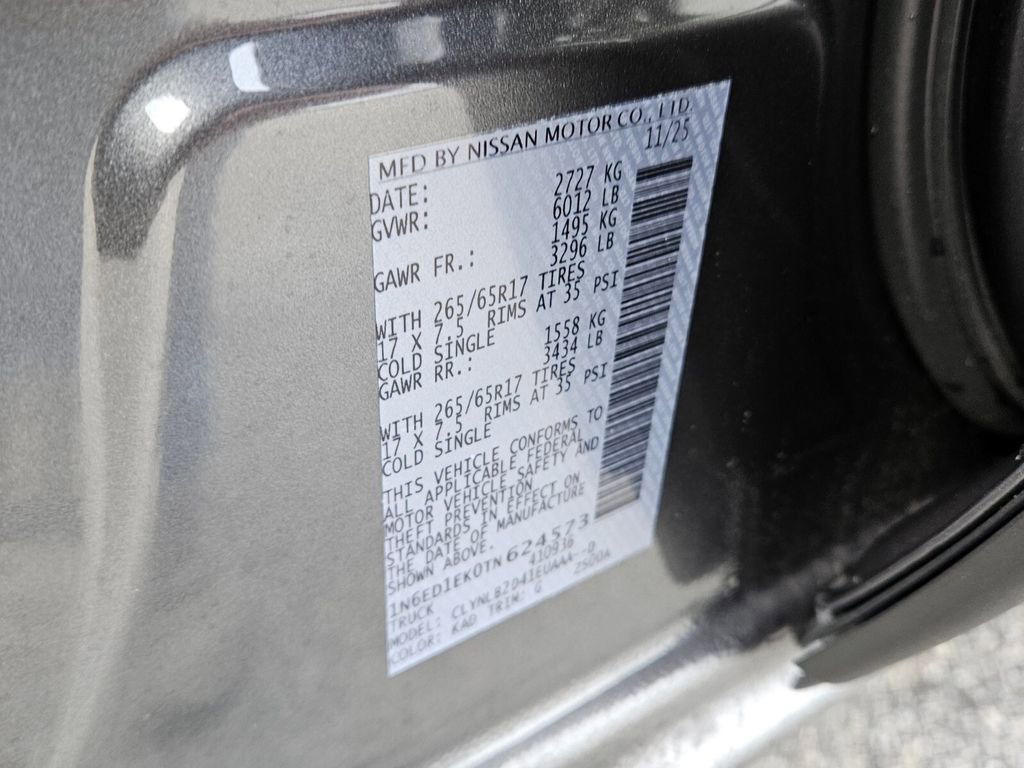 New 2026 Nissan Frontier SV w/ All-Weather Content Package image 17