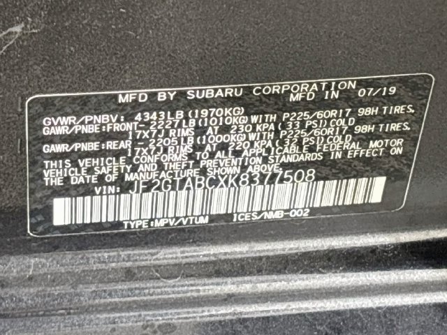 Used 2019 Subaru Crosstrek 2.0i w/ Eyesight System AWD/4WD image 40