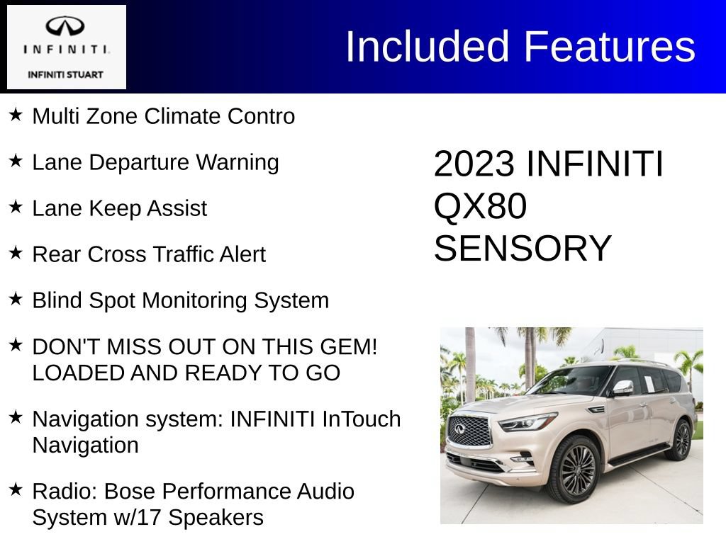 Used 2023 INFINITI QX80 Sensory w/ Cargo Package AWD/4WD image 3