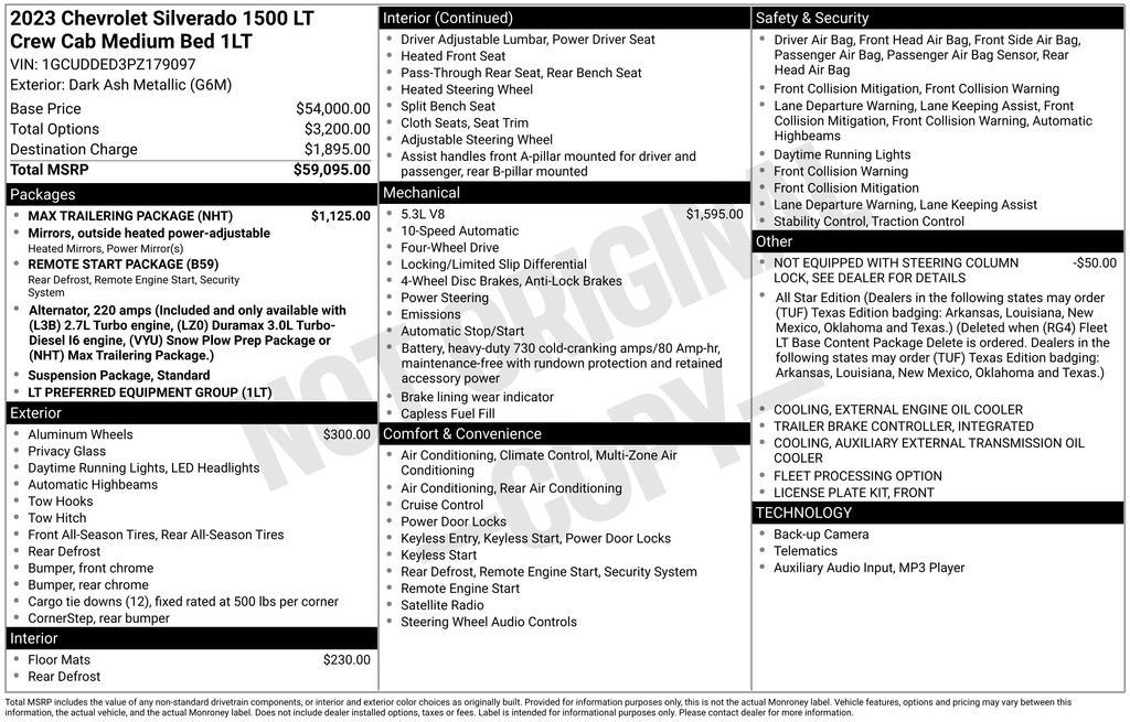 Used 2023 Chevrolet Silverado 1500 LT w/ Max Trailering Package AWD/4WD image 6