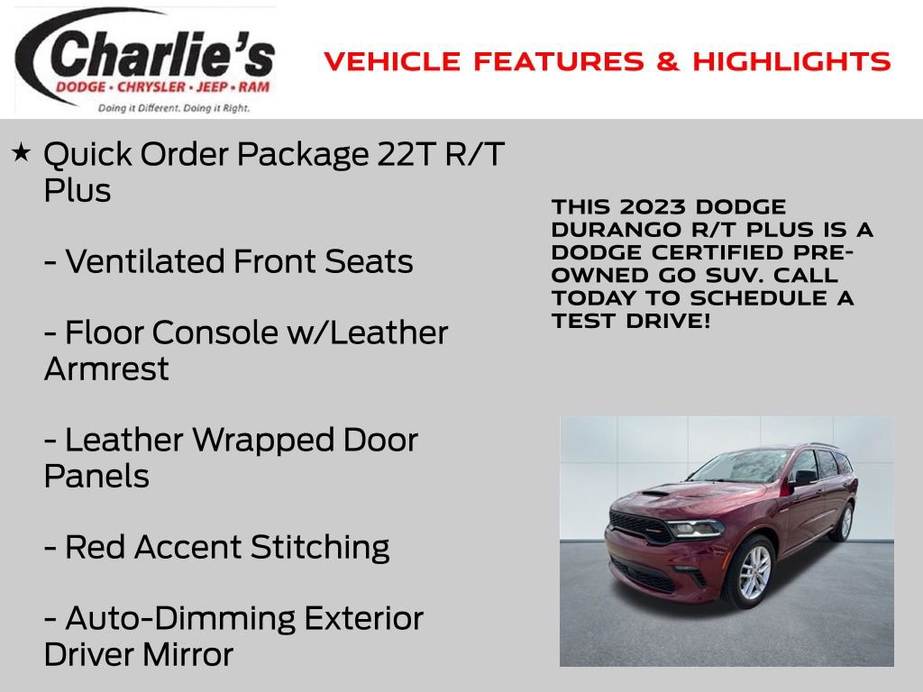 Certified 2023 Dodge Durango R/T AWD/4WD image 13