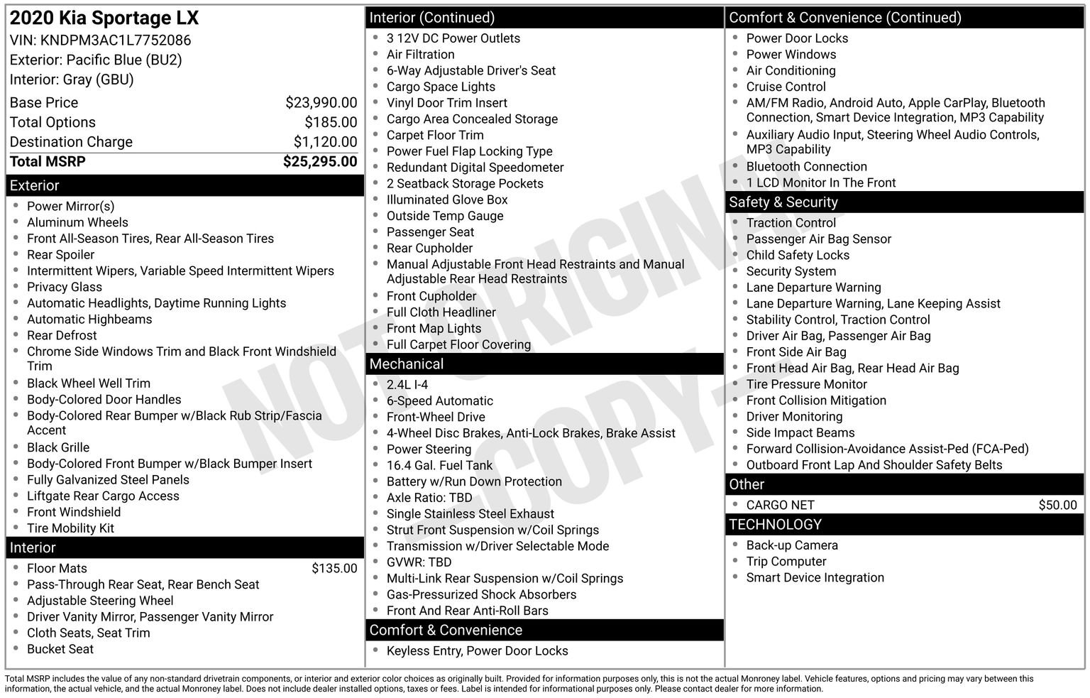 Used 2020 Kia Sportage LX image 34