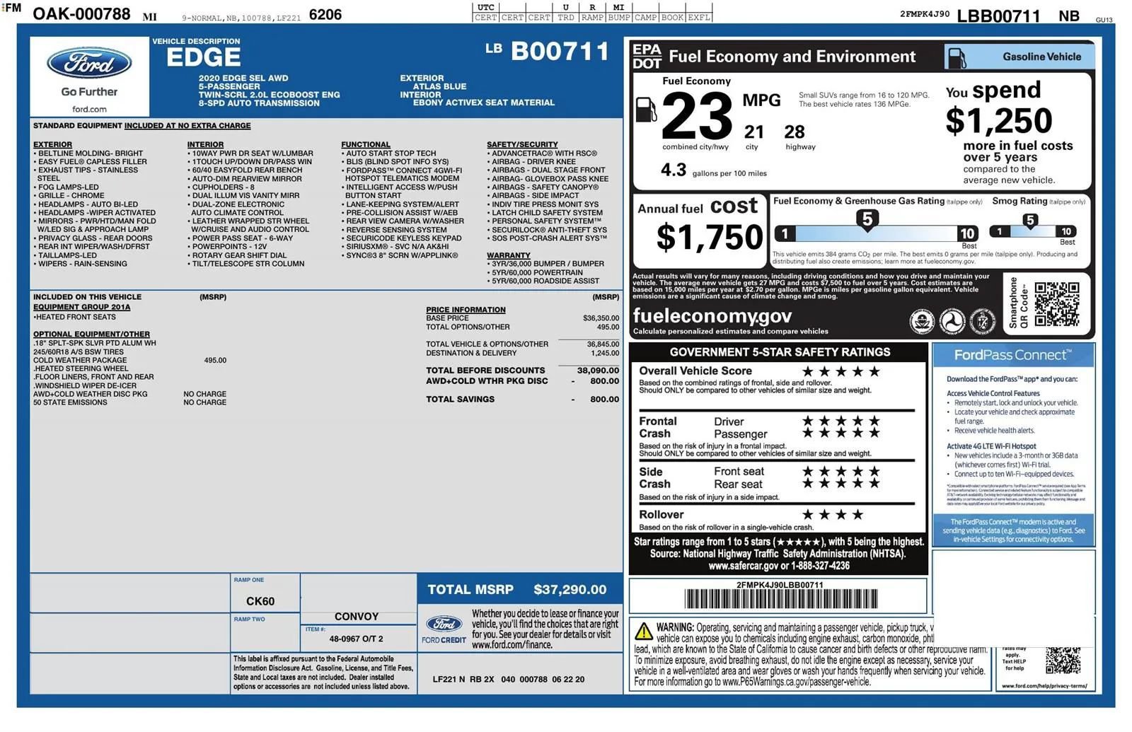 Used 2020 Ford Edge SEL w/ Cold Weather Package AWD/4WD image 19