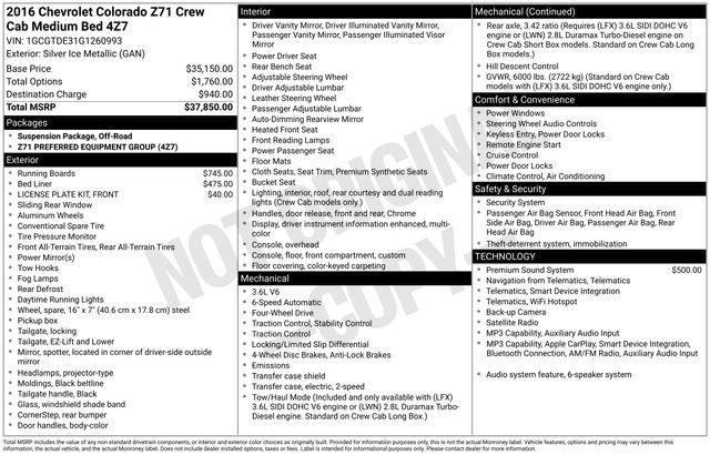 Used 2016 Chevrolet Colorado Z71 AWD/4WD image 5