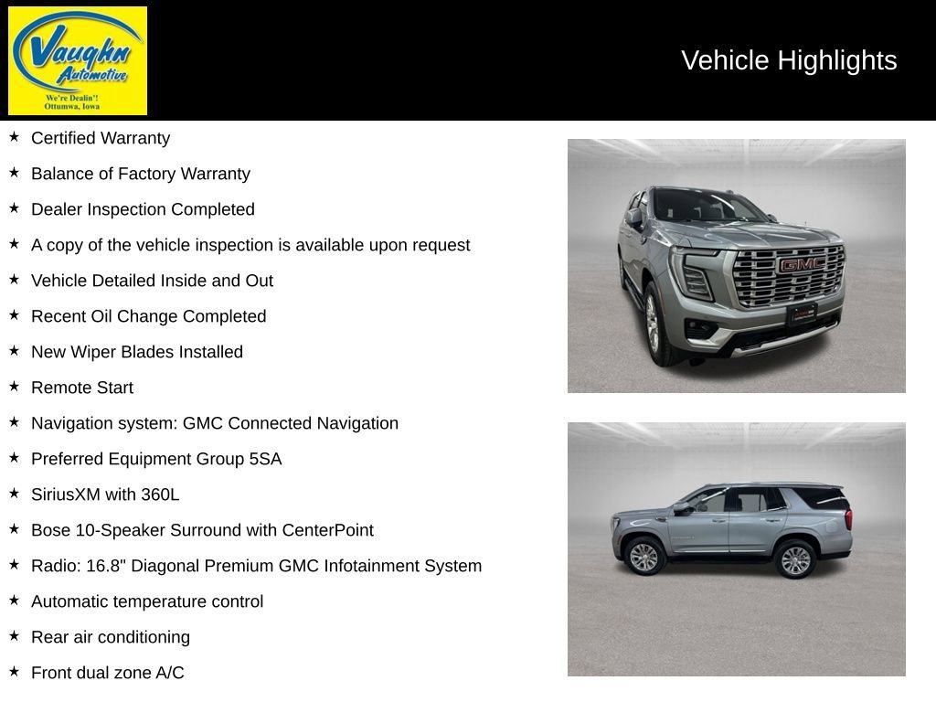 Certified 2025 GMC Yukon Denali AWD/4WD image 2