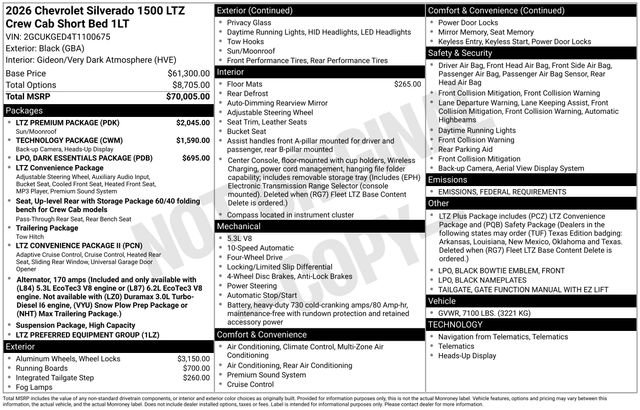 New 2026 Chevrolet Silverado 1500 LTZ w/ LTZ Premium Package image 4