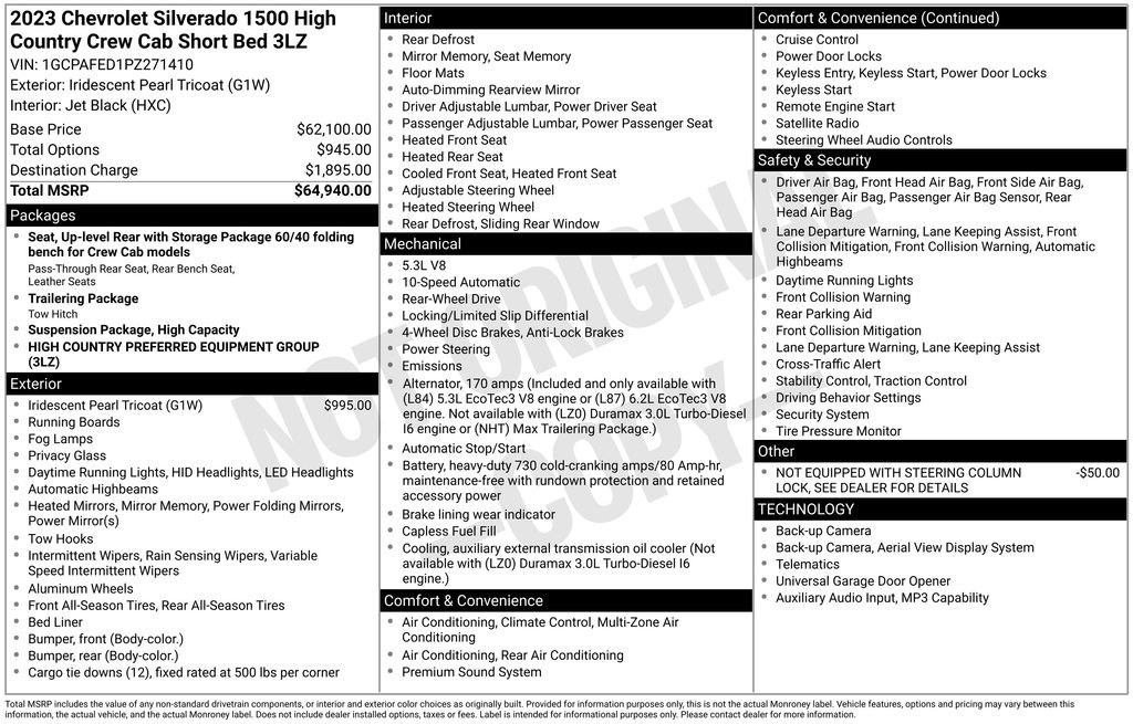Used 2023 Chevrolet Silverado 1500 High Country RWD image 6