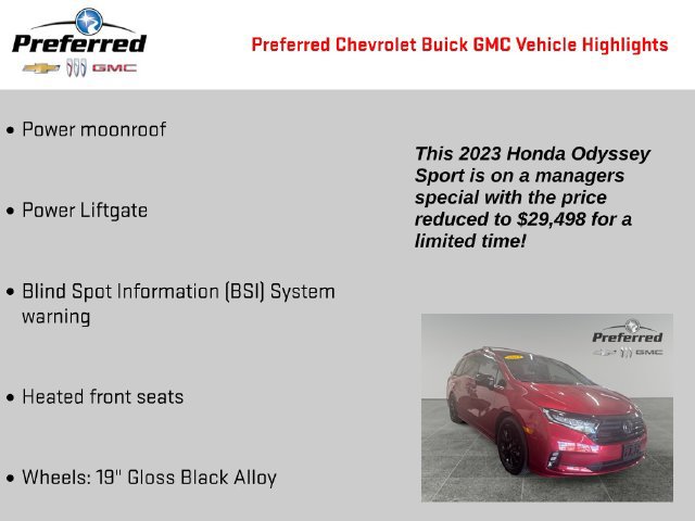 Used 2023 Honda Odyssey Sport image 2