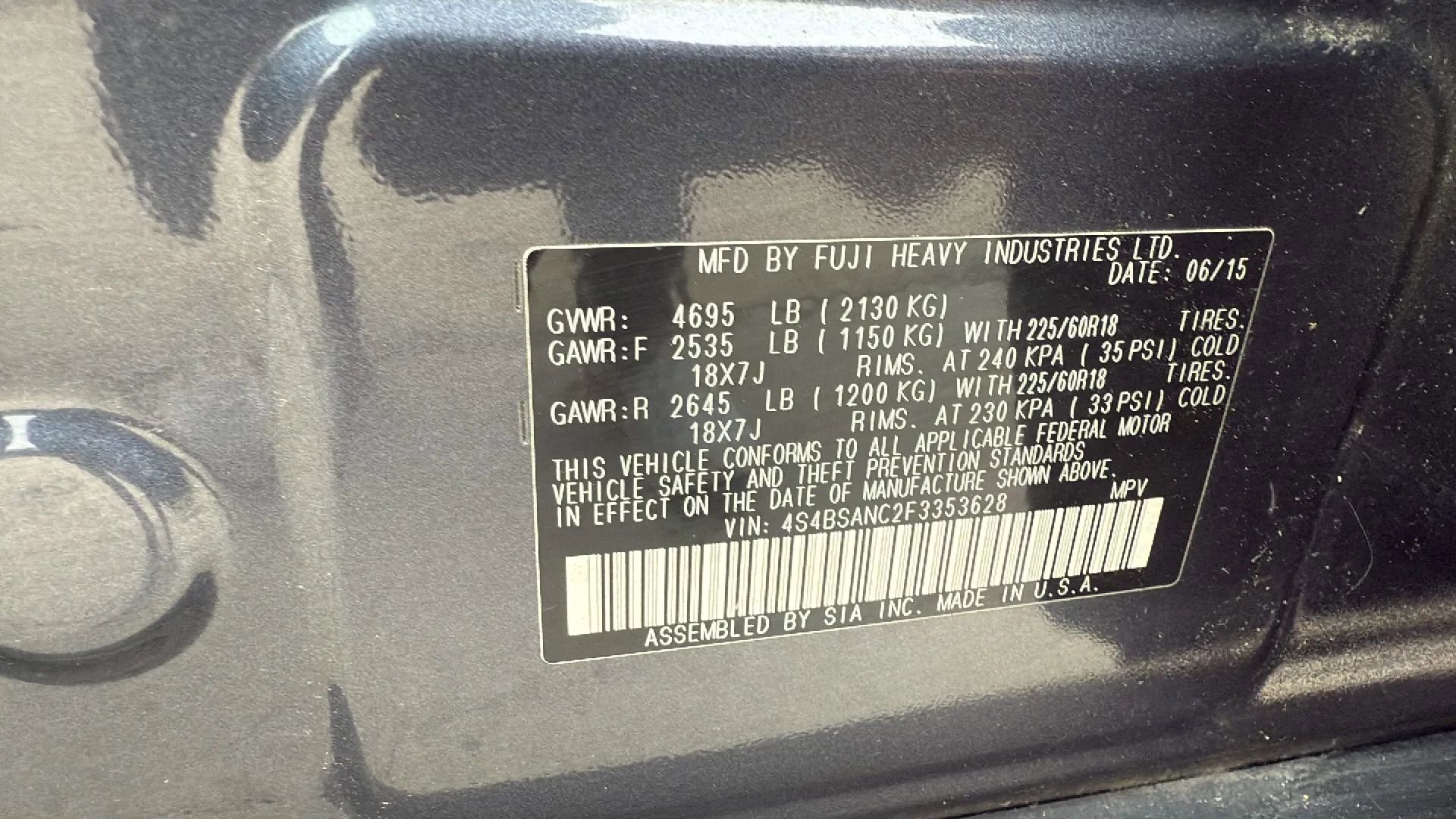 Used 2015 Subaru Outback 2.5i Limited AWD/4WD image 44