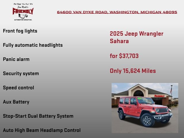 Used 2025 Jeep Wrangler Sahara w/ Safety Group AWD/4WD image 30