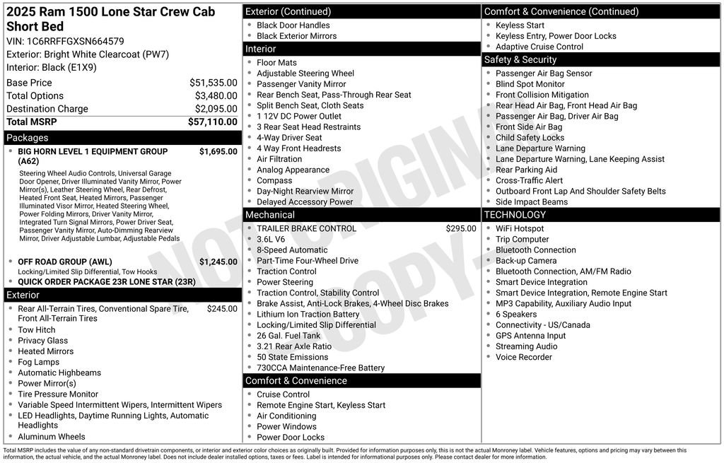 Used 2025 RAM 1500 Lone Star AWD/4WD image 49