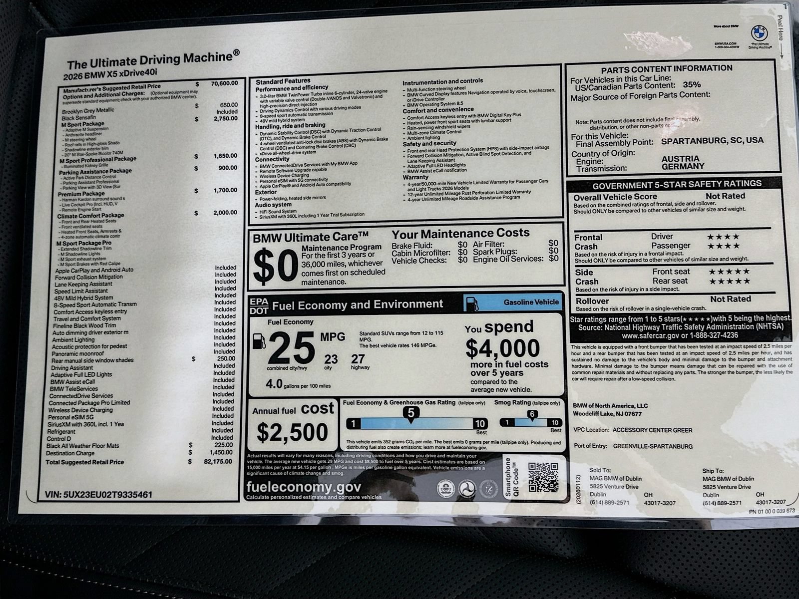 New 2026 BMW X5 xDrive40i w/ M Sport Package AWD/4WD image 47
