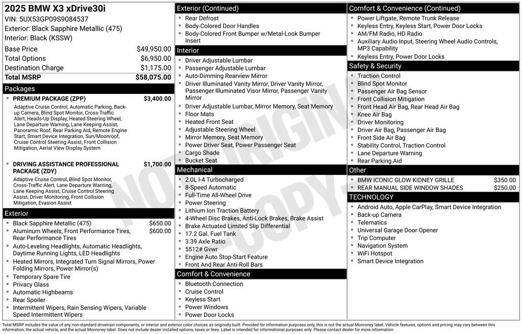 New 2025 BMW X3 xDrive30i w/ Premium Package image 2