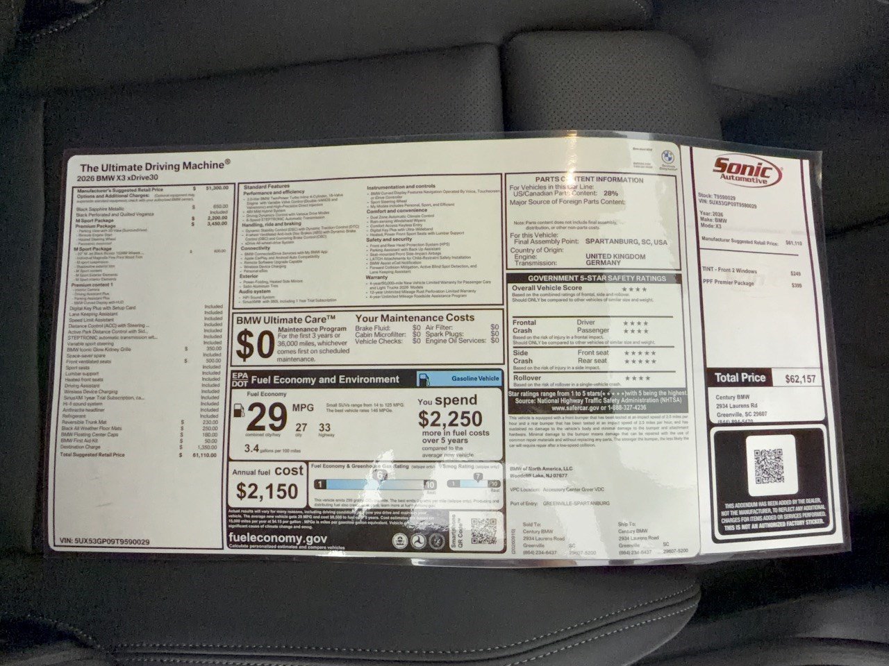 New 2026 BMW X3 xDrive30i w/ Premium Package AWD/4WD image 31