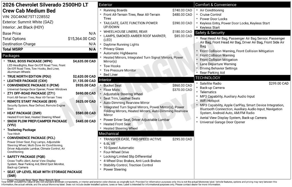 New 2026 Chevrolet Silverado 2500 LT w/ Trail Boss Package AWD/4WD image 26