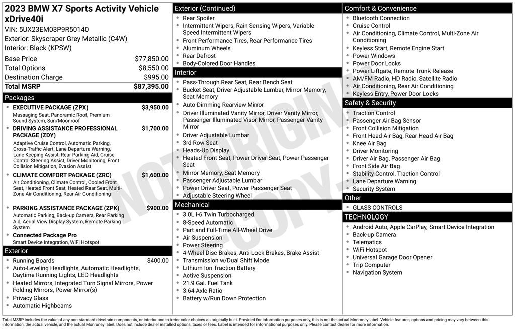 Used 2023 BMW X7 xDrive40i w/ Executive Package image 41