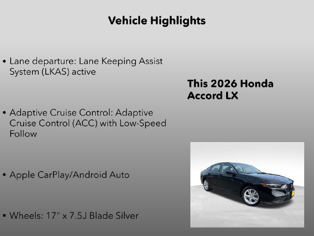 New 2026 Honda Accord LX image 5