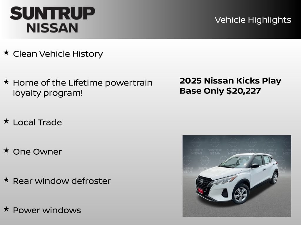 Certified 2025 Nissan Kicks Play S FWD image 8