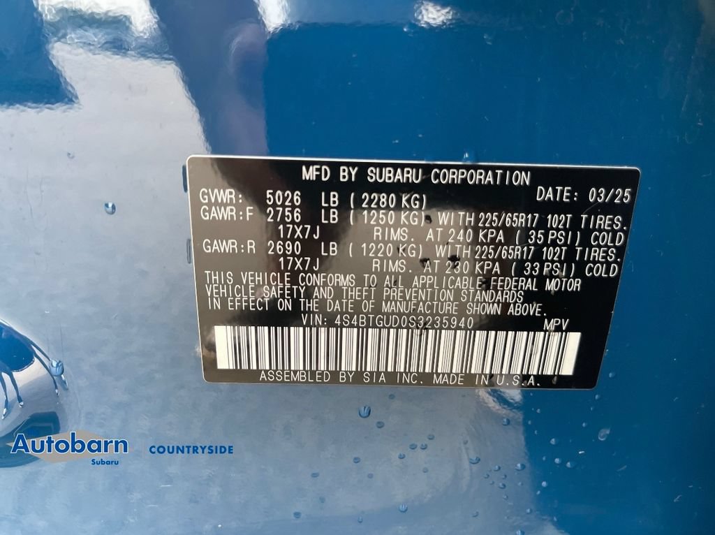 Used 2025 Subaru Outback Wilderness AWD/4WD image 29