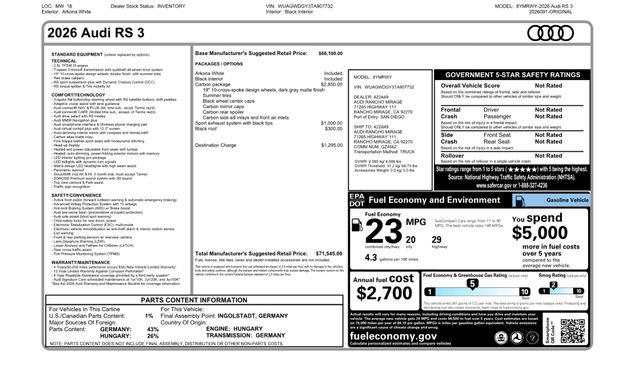 New 2026 Audi RS 3 image 43