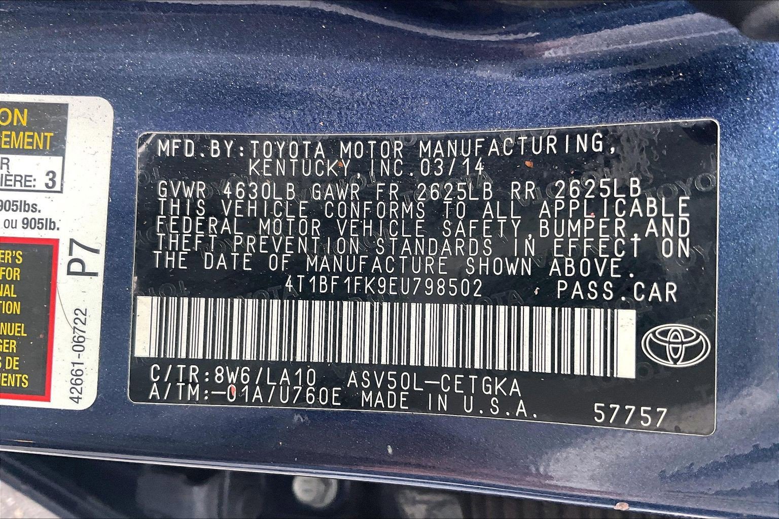 Used 2014 Toyota Camry XLE w/ Leather Package image 28