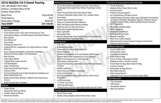 Used 2016 MAZDA CX-3 Grand Touring image 2