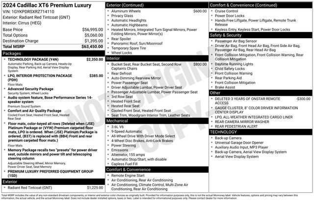 Certified 2024 Cadillac XT6 Premium Luxury w/ Technology Package image 37