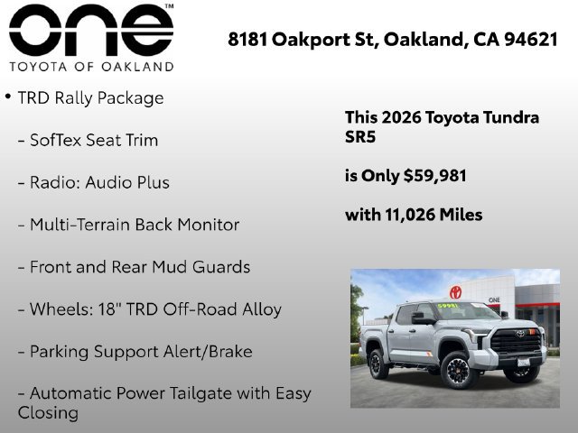 Used 2026 Toyota Tundra SR5 w/ TRD Rally Package AWD/4WD image 6