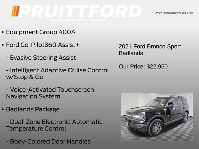 Used 2021 Ford Bronco Sport Badlands w/ Badlands Package image 7