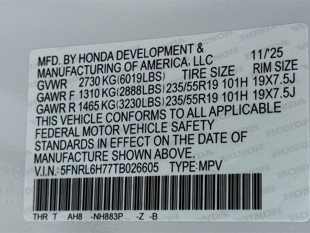 New 2026 Honda Odyssey Sport-L image 33